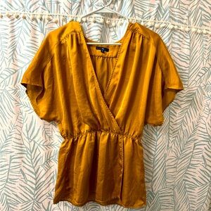 Vintage Silky Golden Kimono Top